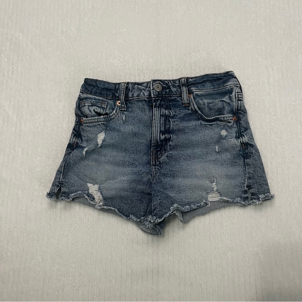 GAP Kids Distressed Denim Shorts - Blue